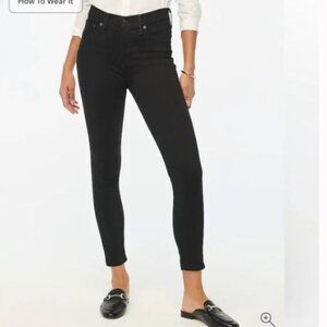 J Crew:  9" High-Rise Toothpick Jean, Size 30, True Black